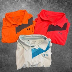 Under Armour Polo Lot 3XL Mens Playoff HeatGear Golf Athletic Shirts Bundle 3
